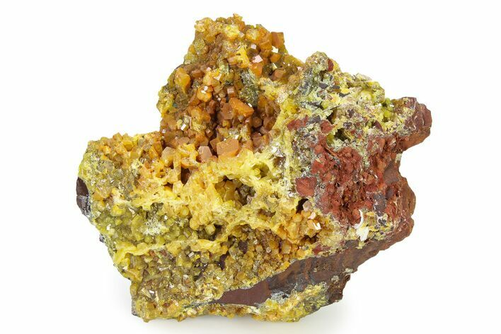 Orange Pyromorphite Crystal Cluster - DR Congo #322646